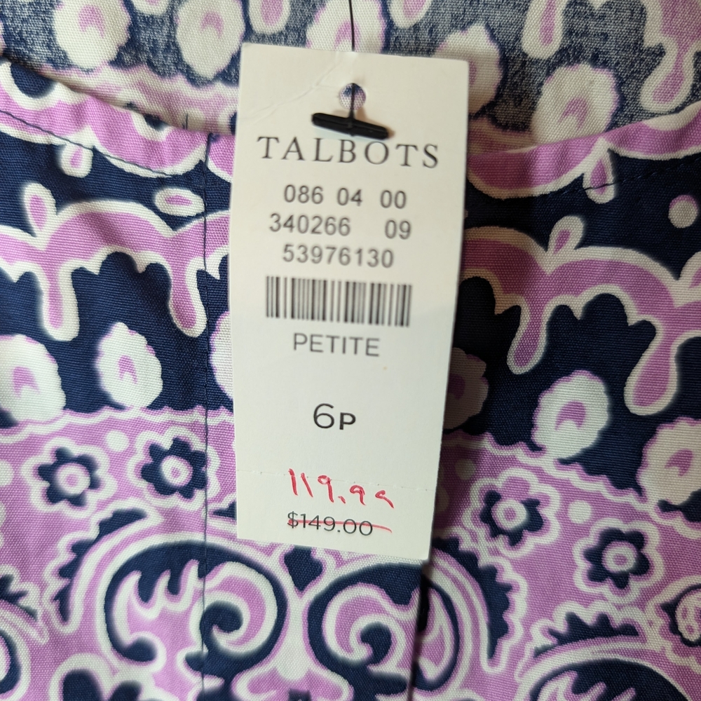 Talbots Purple  and Blue Midi Dress - Picture 11 of 11